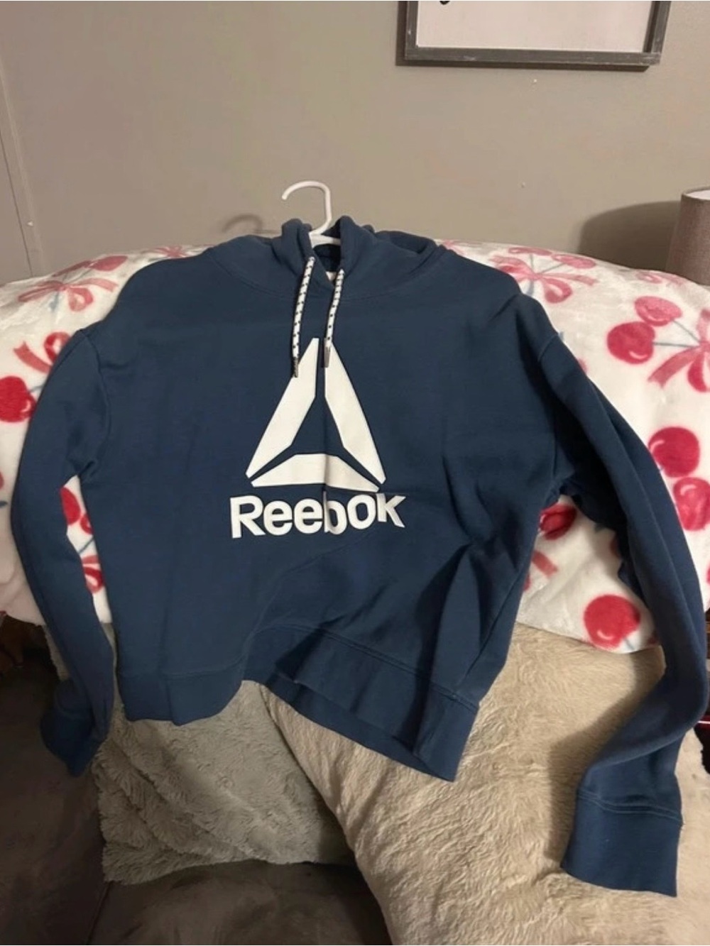 Reebok Navy Blue Logo Hoodie
